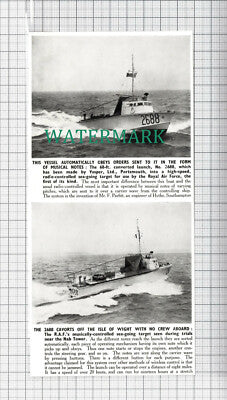 C5044) Vosper Musically Controlled Boat 2688 Mr F Parfitt Southampton 1950 Clip