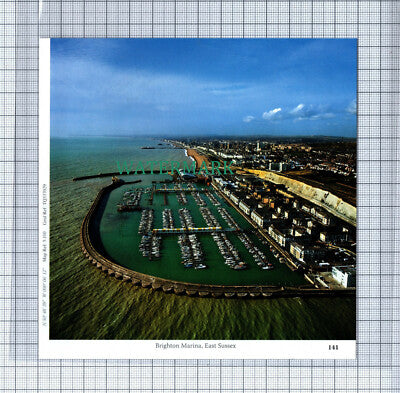 C4312) Brighton Marina / Beachy Head Aerial View - SMALL Book Print