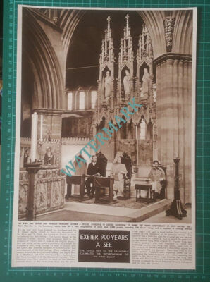 (X600) Exeter Cathedral 900 Year Anniversary Royal Visit - 1950 Clip