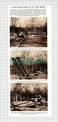 X832) US M-48 M48 Tank Which Erects Own Bridge Fort Belvoir - 1955 Clip