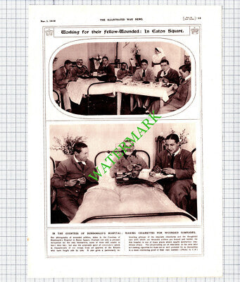 Countess Of Dundonald's Hospital Eaton Square London WW1  - 1916 Cutting/ Print
