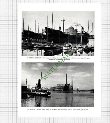 9320) Whitley Bay / Blyth   - 1958 Book Print