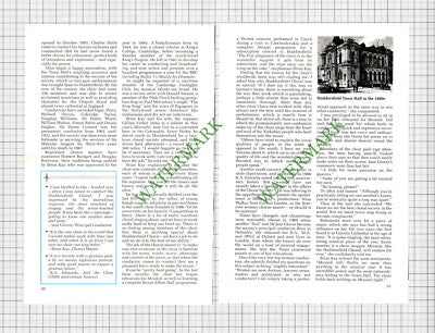 Huddersfield Choral Society Jane Glover Brian Kay -  1991 Article