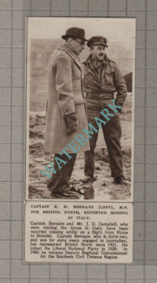 C3944) Captain R H Bernays Antrim Missing Plane In Italy Campbell 1945 Clip