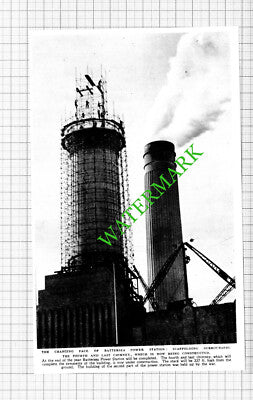 Battersea Power Station Fourth Chimney  -  1953 Cutting