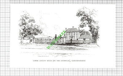 Lower Lypiatt House Gloucestershire  - 1980s Cutting
