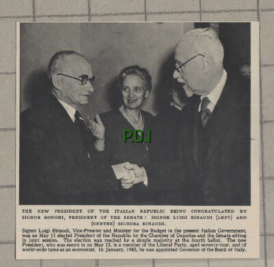 C1337) Signor Bonomi & Signor Luigi Einaudi Italian Government - 1948 Clip
