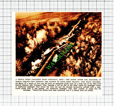 Conneaut Ohio USA Train Crash   - 1953 Small Cutting