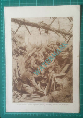 X739) French Grenadiers Bombing Trenches Near Maurepas World War 1 - 1919