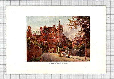 C7680) Newnham College Gateway Cambridge - 1916 Print