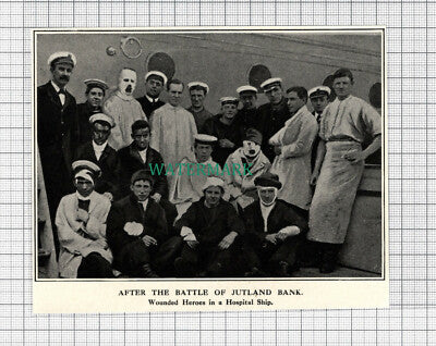 C3865) Wounded Soldiers Battle Of Jutland Bank Hospital Ship WW1 - 1916 Clip