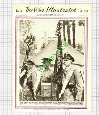 Royal Northumberland Fusiliers Cairo Lt W Sanderson F Ward WW2  - 1942 Cutting