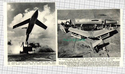 C3256) Martin Madador B61 American Pilotless Bomber Plane - 1954 Clip