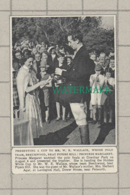 C4066) Princess Margaret Mr W E Wallace Polo Beechwood Cowdray Park - 1950s Clip