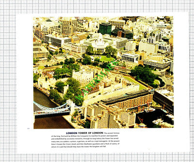 Tower of London Aerial View - c.1990s Cutting / Print