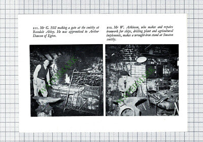 Arthur Dawson Egton Blacksmith / Rosedale Abbey G Hill Sneaton - 1970s Cutting