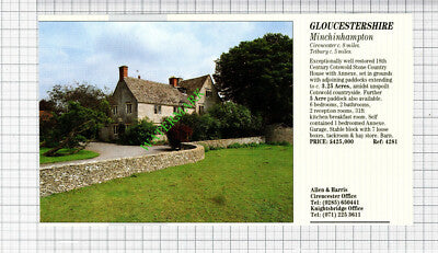 Minchinhampton Gloucestershire House Sale Advert - 1991 Cutting
