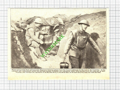 York and Lancaster Regiment Trench Cookhouse World War One WW1 - 1918 Cutting