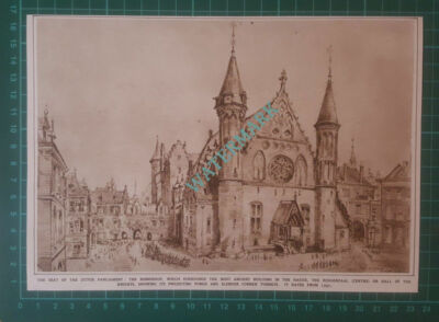 C2903) The Binnenhof Seat Of Dutch Parliament Ridderzaal Holland - 1948 Clip