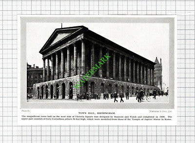 Birmingham Town Hall  - 1920's Cutting