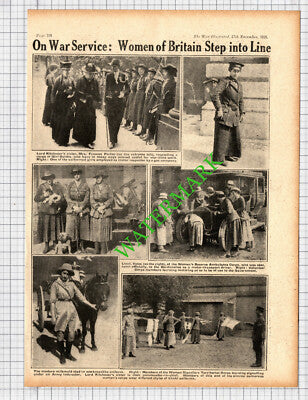 Lord Kitchener Sister Frances Parker Women Signallers WW1  -1915 Cutting