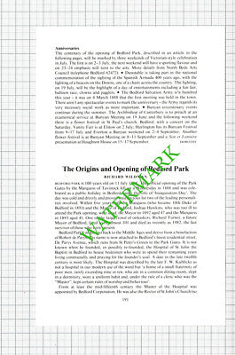 Bedford Park Bedfordshire - 1988 Article