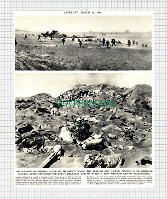 X963) Invasion Of Iwojima US American Marines - 1945 Clip