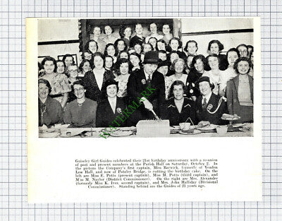 Guiseley Girl Guides Miss Barwick Halliday Potts Naylor Alexander - 1937 Cutting