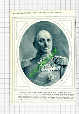 General Von Kluck WW1 -1915 Cutting