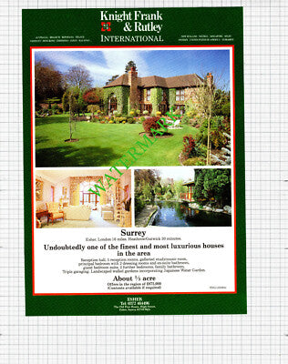 Esher Surrey House Sale Advert - 1991 Cutting