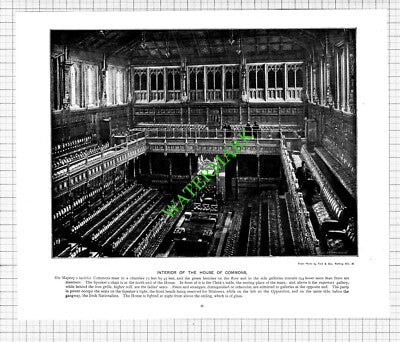 The Hop Exchange Southwark London / House of Commons  - c.1900 Book Print