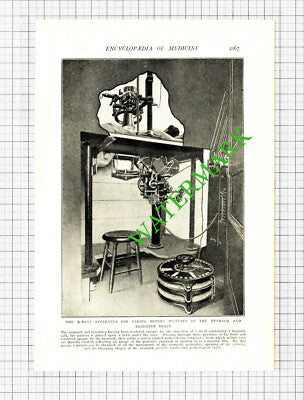 X Ray Apparatus For Stomach  -   c.1914 Book Print