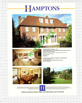 Winnington Road London N2 House Sale Advert - 1991 Cutting