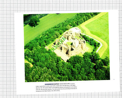 Goodrich Castle Herefordshire  Aerial View - c.1990s Cutting