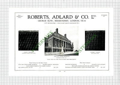 Robert Adlard & Co Ltd Bermondsey London Star & Garter Advert  - c.1931 Print