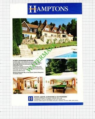 Grayshott Village Hampshire House Sale Advert  - 1988 Cutting