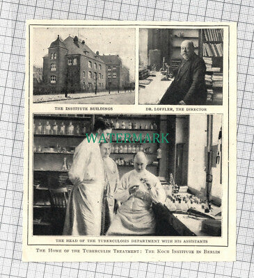 C1571) The Koch Institute Berlin Tuberculosis Treatment Dr Loffler - c.1915 Clip