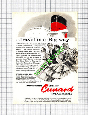 Cunard Line Small Advert  - 1959 Cutting