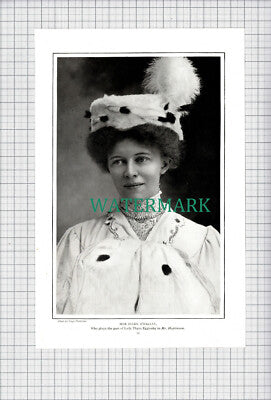 C5186) Miss Ellen O'Malley Actress - c.1905 Cutting