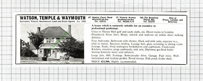 Thorpe Hall Essex House Sale Advert - 1964 Cutting
