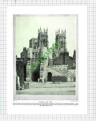 Bootham Bar York - 1920s Cutting / Print