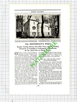 Robert Southey Poet - c.1930s Article