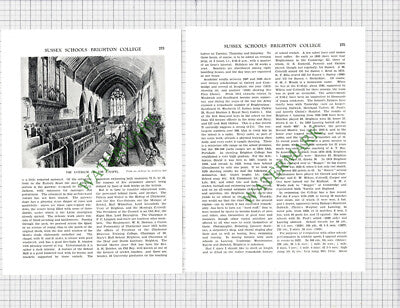 9772) Brighton College Sussex Canon W R Dawson  - 1930 Article