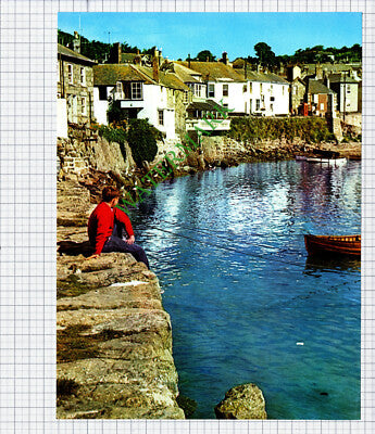 Mousehole Cornwall Harbour - c.1960's Cutting / Print