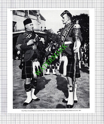 Donald Maclean James Watson King's Guard Pipe Band Balmoral - Cutting / Print