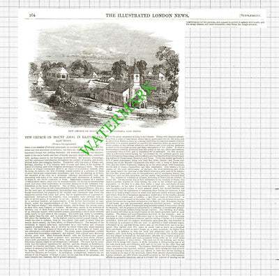 Mount Aboo Rajpootana East Indies Church - 1850 Cutting / Print