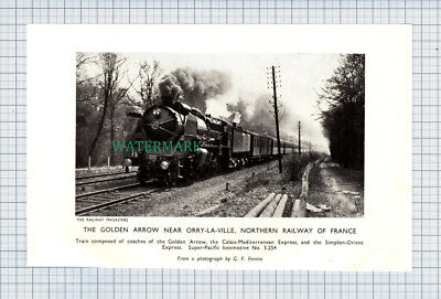 C4809) The Golden Arrow Near Orry La Ville Northern Railway France - 1930s Clip