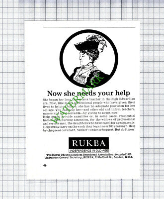 RUKBA Advert  -1968 Small Cutting