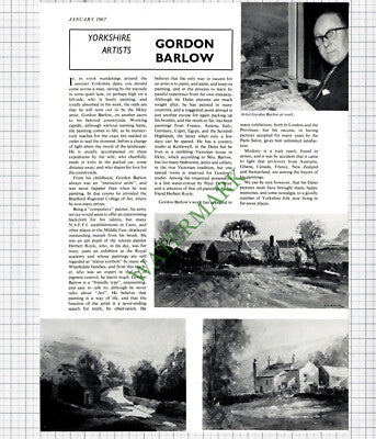 9605) Gordon Barlow Ilkley Yorkshire Artist  - 1967 Article