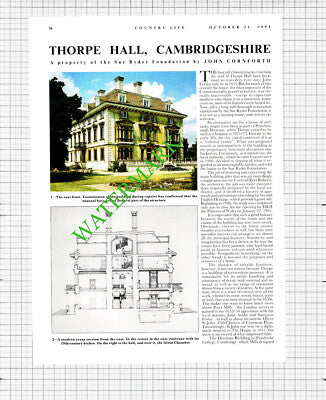 Thorpe Hall Cambridgeshire Sue Ryder Foundation  - 1991 Article